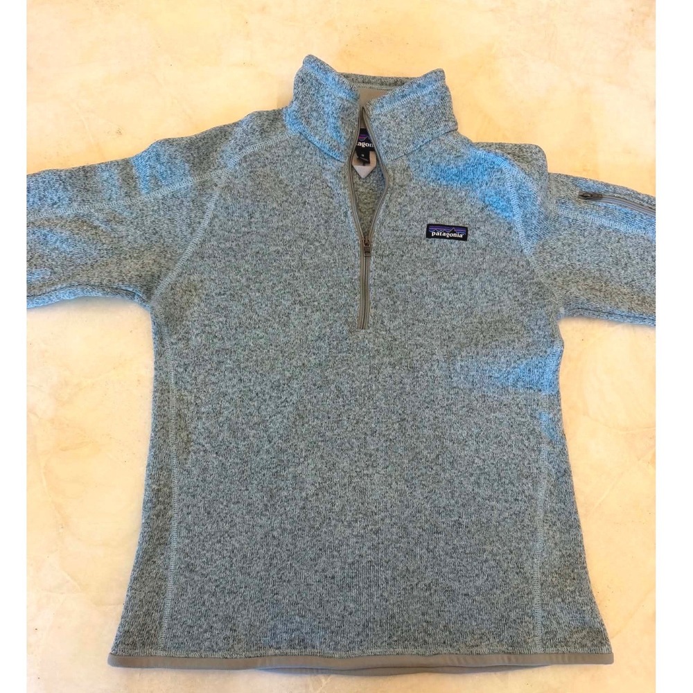 Patagonia Better Sweater 1/4 Zip Pullover Fleece Blue Heather Womens Medium